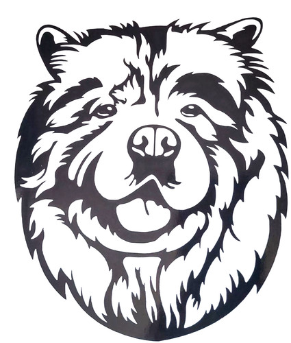Chow dog decal vinyl - chow,