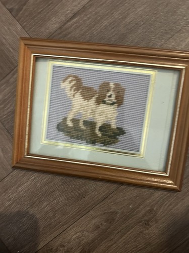 Needlepoint embroidery depicts - needlepoint,
