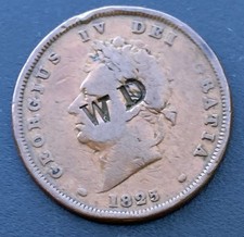 George IV Penny 1825 (counter