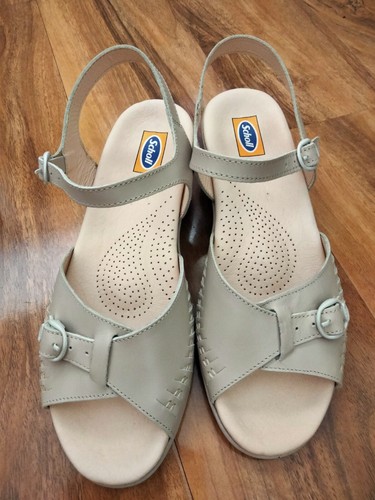 Scholl leather sandals wedge - scholl,