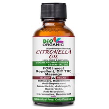CITRONELLA Essential Oil Certified 100% Pure Natural aromatherapy Insect Repellt