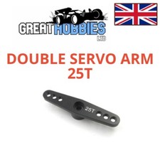 DOUBLE SERVO ARM for FUTABA SAVOX steering CNC aluminium rc model boat 25T UK