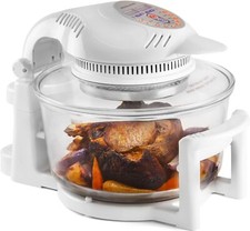 Digital Halogen Oven Cooker Hinged Lid With Accessories Spare Bulb Andrew James