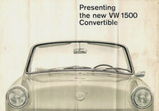 Volkswagen 1500 Convertible Type 3 1961 UK Market Foldout Sales Brochure FAIR