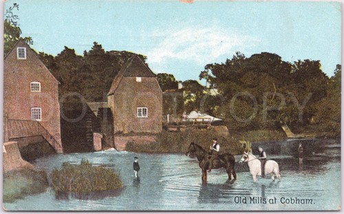 Antique postcard old mills - antique,
