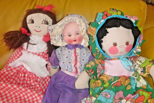 Vintage handmade rag dolls - handmade,