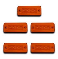 5 x 12V 4 LED ORANGE SIDE