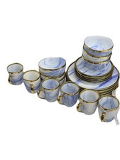 24 PCS White Ceramic Dinner