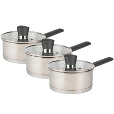 Russell Hobbs Excellence Saucepan Set with Pouring Lip Dishwasher/Induction Safe