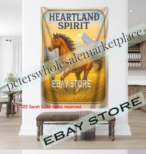 Rustic horse wall tapestry - horse,