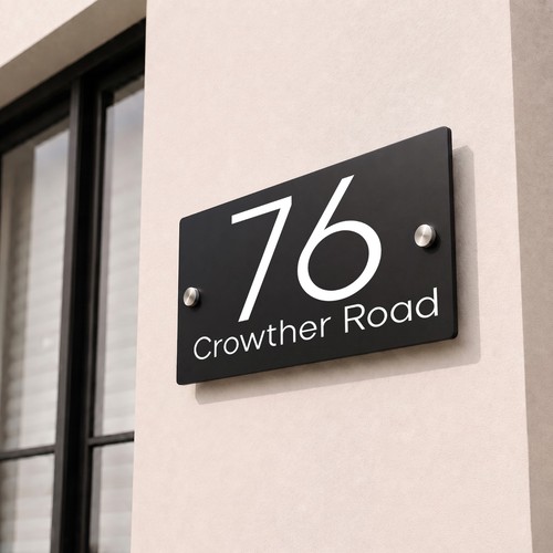 Custom house sign personalised - house,