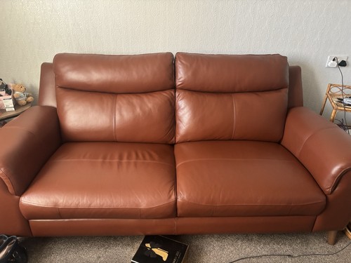 Scs brown italian sofa - scs,