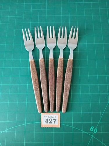 Forks with wood - 5x, handles