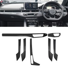Carbon Fiber Interior Dashboard Decorative Trim Cover For Audi A4 B9 S4 17-24
