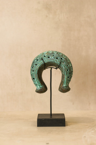 Benin bronze bangle 107h - benin,