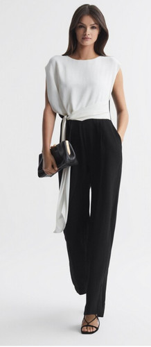 Reiss alba black - black, colourblock