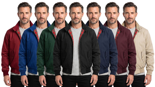 Mens harrington jacket retro - harrington,