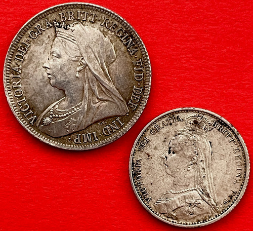 1887 1901 2 queen - g.b,,