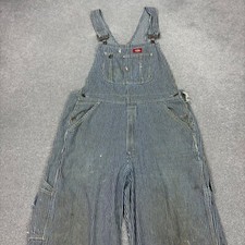 Dickies Dungarees Adult 32x28 Blue Overalls Bib Denim Workwear Carpenter Men