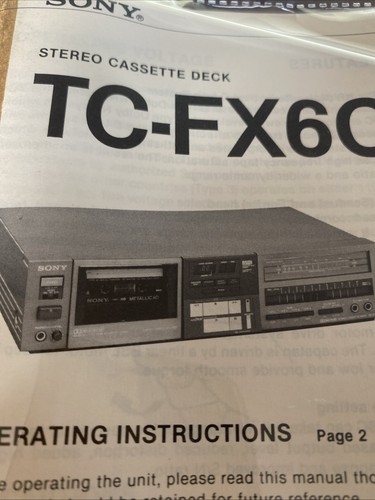 Fx6c stereo cassette deck - tc-fx6c,
