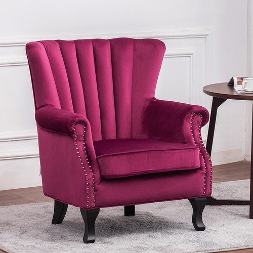 Fireside wine red armchair - fireside,