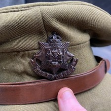 Original WW2 British Army East Surrey Officers Cap & Badge - Size 56cm