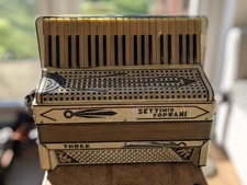 Vintage Accordion 120 Bass Settimio Soprani Three. Used