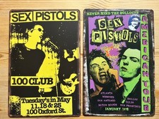 2 x RETRO METAL SIGNS  A4 30cm