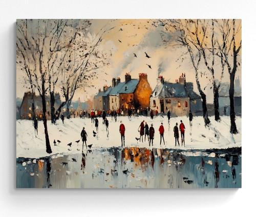 Lowry style canvas picture - style,
