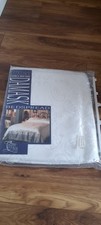 Vintage Luxury Damask Double Bedspread With Fringes 299x254cms, Film Prop, NEW..