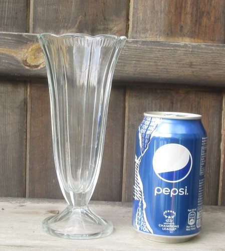 Vintage clear glass reeded - vintage,