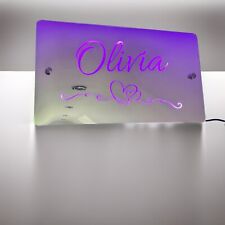 Custom Engraved Personalised Name Mirror with LED Lighting - Elegant Lighted Mir