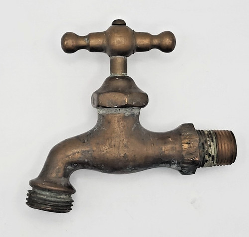 Vintage brass spigot - spigot, garden