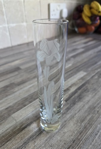 Clear glass bud - clear, vase