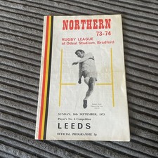 1973 BRADFORD NORTHERN V LEEDS 73/74 PLAYERS NO 6 RUGBY LEAGUE RL PROGRAMME