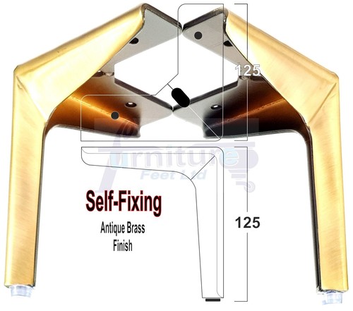 Metal feet antique brushed - feet,