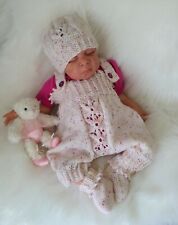 BABY KNITTING PATTERN DK 84 PENNY ROMPER SET - PRECIOUS NEWBORN KNITS - REBORNS