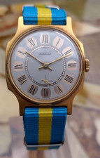 Soviet Wristwatch POBEDA Mechanical 15 Jewels Gold plated Men's USSR