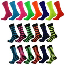 Mens Neon Socks 6-11 Bright