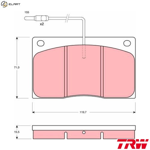 Brake pad set disc - pad,
