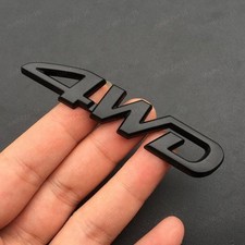 3D Chrome 4WD Emblem Badge Decal 4 x 4 Logo Four Wheel Drive Fender Car Sticker