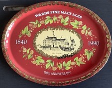Wards Sheffield Sheaf Island Brewery Beer Tray 1990 150th Anniversary Fine Ales