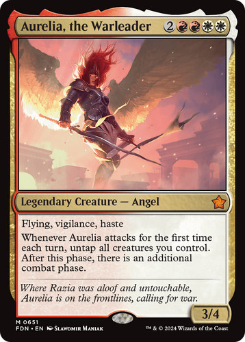 Mtg aurelia the warleader - aurelia,,