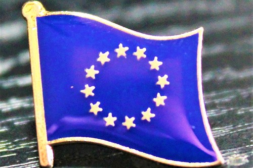 European union metal flag - european,