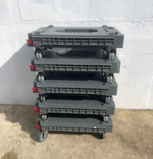 10 x Grey Heavy Duty Wheeled 600 x 455mm Tote Crate Dolly 250kg Warehouse Skate