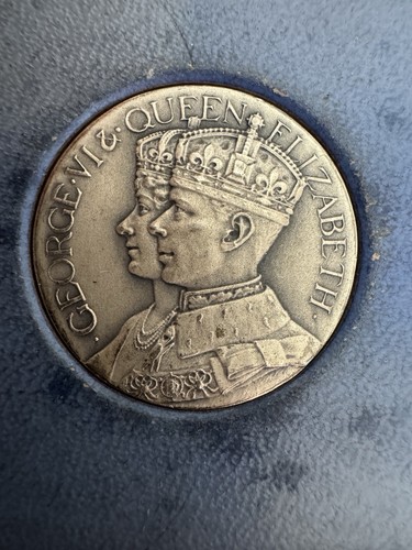 1937 silver coronation medal - coronation,