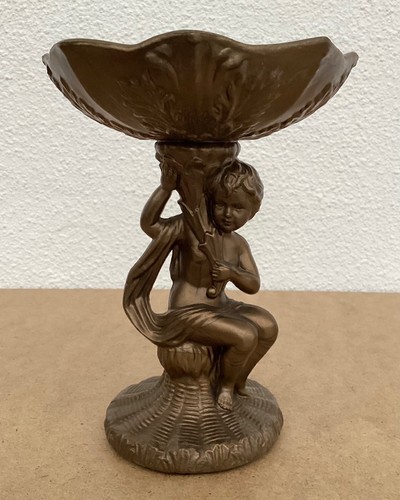 Bronze effect plastic cherub - bronze,