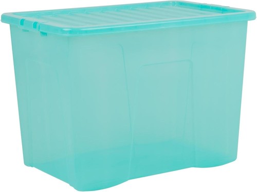 Plastic storage box with - box, lid