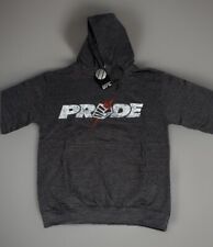 Official UFC Pride Hoodie Adults Red Dark Grey Logo Print