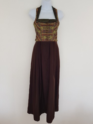 Vintage dress brown dirndl - dress,